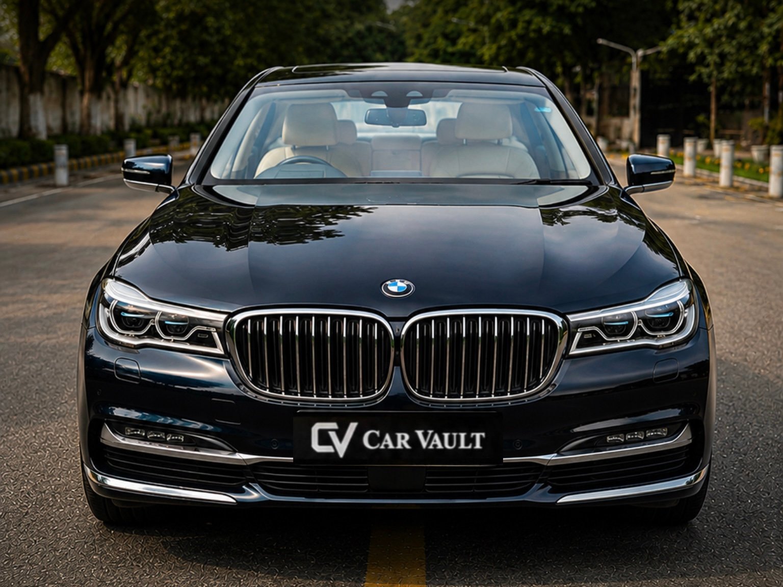 BMW 730Ld 2017 Blue Metallic - Front View