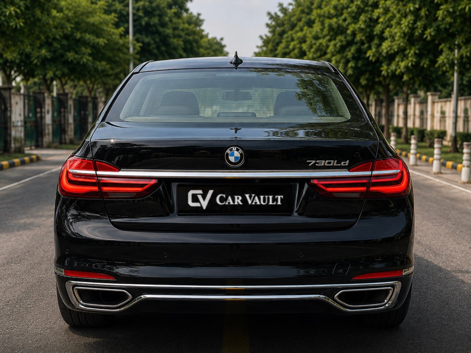 BMW 730Ld 2017 Blue Metallic - Rear View