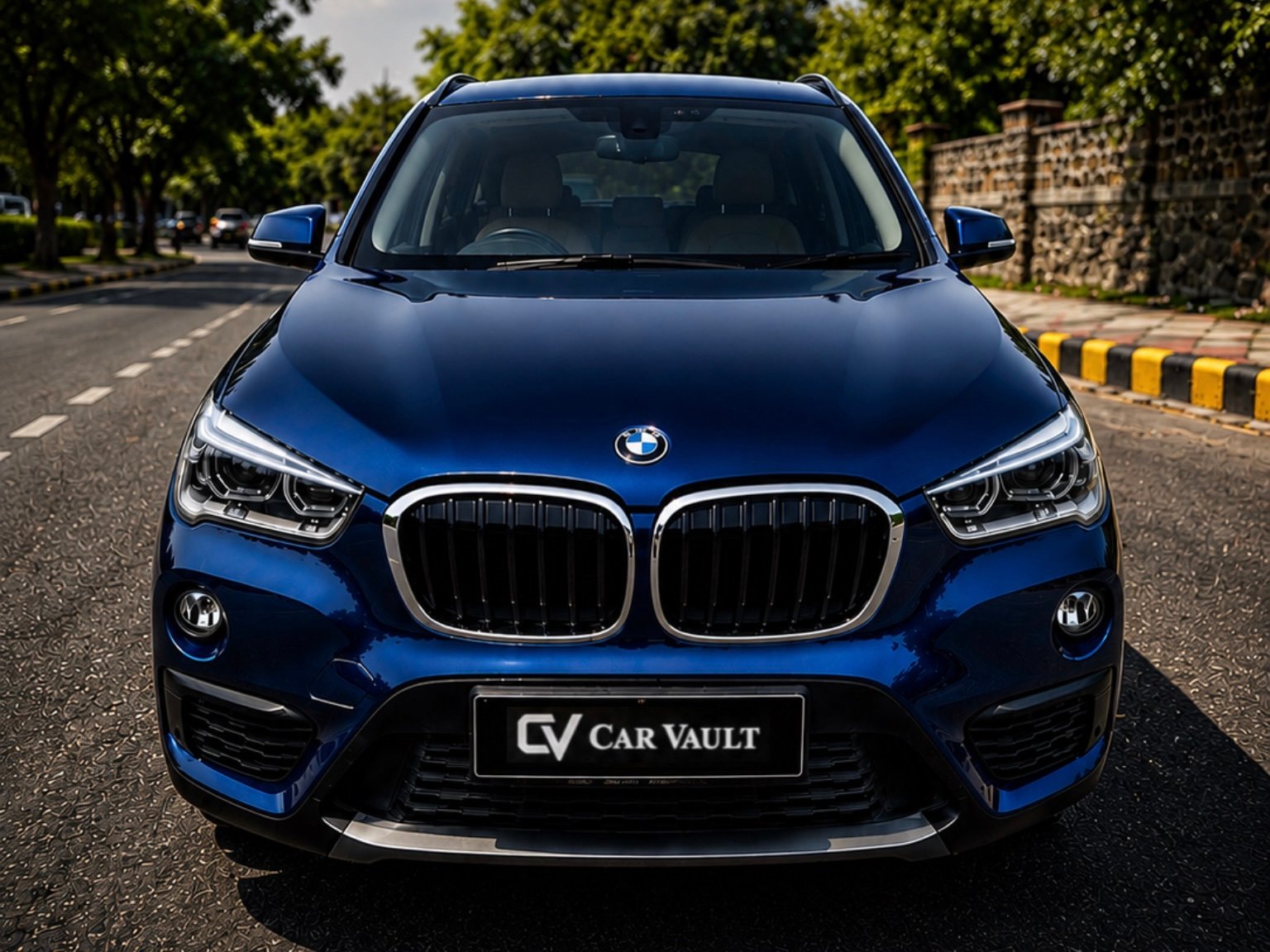 BMW X1 sDrive20d 2018 Mediterranean Blue - Front View